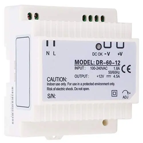 Produktbild: Din-Rail-Netzteil, einphasiger Ausgang, Industrieausrüstung, 100–240 VAC, DR-60-12 Schaltnetzteil-Treiber
