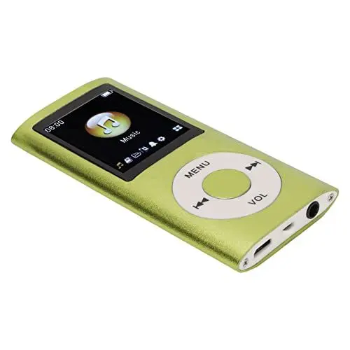 Produktbild: Dioche MP3-Player, 200 mAh Akku MP3-Player Großes Display, Multifunktionaler Verlustfreier Sound, Schlankes 1,8 Zoll LCD Display, Tragbarer MP3-Player für Reisen, Fitnessstudios und Büros (Grün)