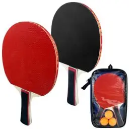Produktbild: Diompirux Premium Tischtennis Schläger Set mit 2 Tischtennisschlägern, 3 Tischtennisbälle und Tragetasche, Ideal für 2 Spieler, für Anfänger, Fortgeschrittene und Familienunterhaltung