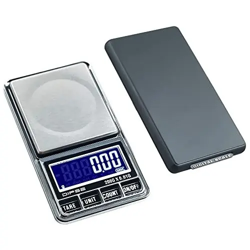 Produktbild: DIPSE USB 200 - Digitale Feinwaage/Taschenwaage mit USB-Anschluss ohne Abschaltautomatik die in 0,01g Schritten präzise bis 200g wiegt