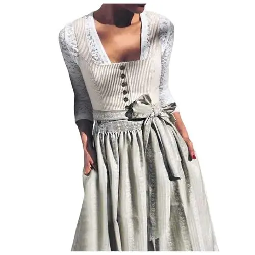Produktbild: Dirndl Damen Rot Midi,Dirndl Damen Reißverschluss Vorne,Dirndl Hellblau Dirndl Für Damen Rot Trachtenrock Damen Trachtenkleid Damen Modern Dirndl Gr 48 Dirndl Für Damen Dunkelrot Dirndl Schwarz Damen