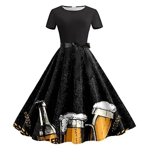 Produktbild: Dirndl Kleid Damen Knielang Schürze Kurz Midi Gr 46 Mini Schwarz 52 Mädchen 176 Elfin Haarschmuck Weis Schuerzen Spitze Groesse 48 Grosse Groessen Accessoires Haare Schürzenkleid Festliches 98