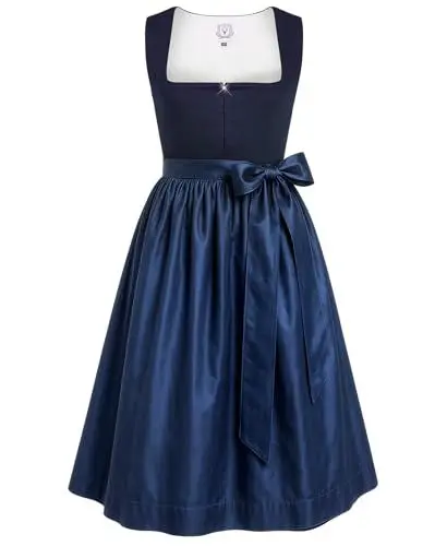 Produktbild: DIRNDLSTERN Damen Blau Ohne - Schnürung Midi Damen Outfit Oktoberfest 2025 gr 36