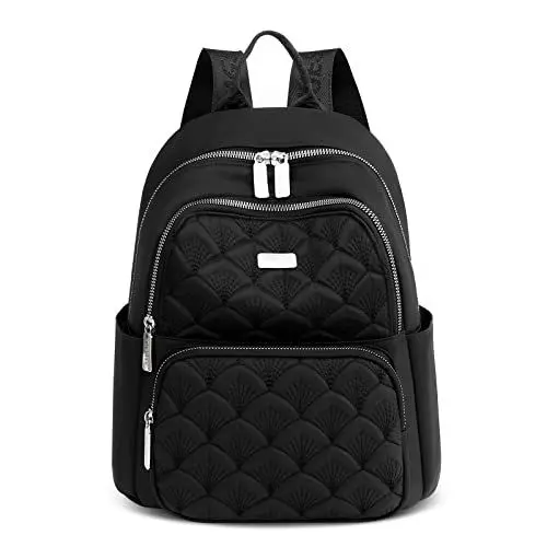 Produktbild: DIRRONA Elegant Damen Rucksack Casual Schultasche Daypack Rucksack für Damen Uni Schule Reisen Einkaufen Leichtgewicht Nylon Rucksack für Damen Camping im Freien Arbeiten Rucksack Schwarz B