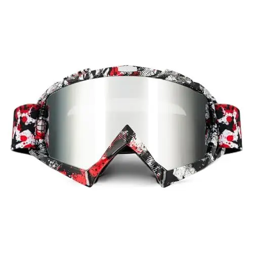 Produktbild: Dirtbike-Schutzbrille, Motorradhelm, Motorradausrüstung, Reiten, Motocross, Dirtbike, MX DH, Zubehör, Anti-UV, staubdicht, Anti-Beschlag, Rennen, Skifahren, für Herren, Damen, Jugendliche, Kinder