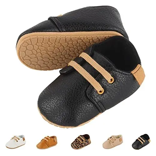 Produktbild: discoball Krabbelschuhe Baby Lauflernschuhe mit Gummisohle Babyschuhe Kleinkind Babyhausschuhe für Jungen und Mädchen 0-18 Monate