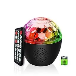 Produktbild: Discokugel LED Party Licht MEKUULA Bluetooth-Audio Einstellbare Lichthelligkeit und Drehgeschwindigkeit mit 16 Beleuchtungs form für Halloween Kinder Geburtstag Bar Karaoke,Eingebaute Batterie