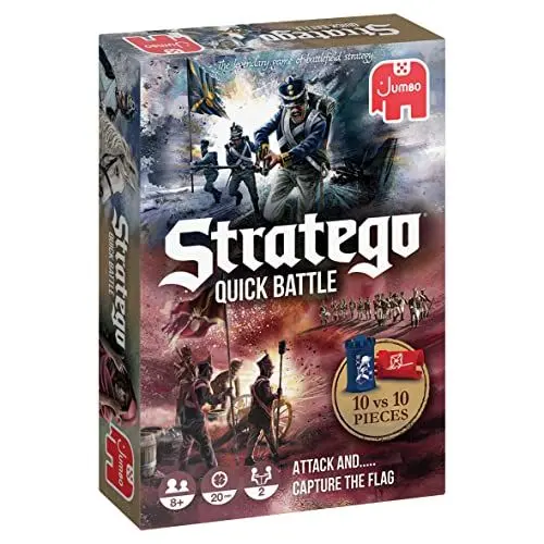 Produktbild: Diset Stratego Quick Battle – Strategiespiel für Erwachsene ohne Charaktere – Für 2 Spieler ab 8 Jahren