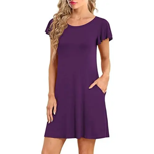 Produktbild: Dislsokrhov Ballkleider Damen Elegant Abendkleider Abschlusskleider Festlich Kleider Spaghettiträger Formelles Abendkleid Glitzer Kleid Elegant für Hochzeit Damen Abendkleider Midi Lila,XXL