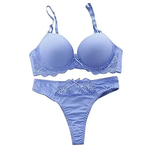 Produktbild: Dislsokrhov Damen Bikini Set Elegante Zweiteilige Streifen Pailletten Push Up Badeanzug Damen Große Größe Drucken Oberteile Und Badeshorts Lightinthebox Damen Bikini Damen Push up Blau,95A