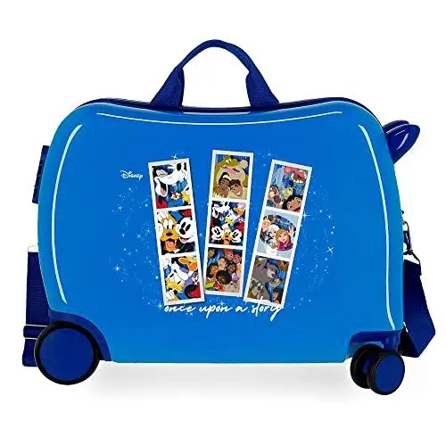 Produktbild: Disney 100 Once Upon a Story Blauer Kinderkoffer, 50 x 38 x 20 cm, starres ABS, seitliches Zahlenschloss, 34 l, 1,8 kg, 2 Rollen, Handgepäck