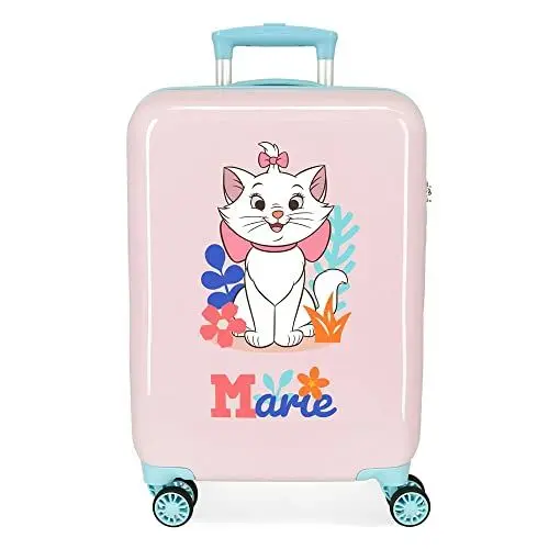 Produktbild: Disney Aristogatos Kabinentrolley, Rosa, 38 x 55 x 20 cm, Hartplastik, seitlicher Kombinationsverschluss, 34 l, 2 kg, 4 Räder