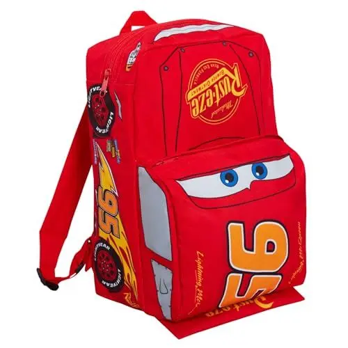 Produktbild: Disney Cars 3D Rucksack Kinder Lightning McQueen Schule Kindergarten Brottasche Rucksack Rot 95