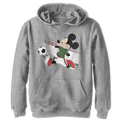 Produktbild: Disney Characters Mexico Kick Boy's Hooded Pullover Fleece, Athletic Heather, Small