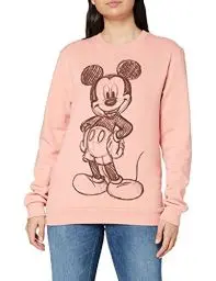 Produktbild: Disney Damen Mickey Forward Sketch Sweatshirt, Pink (Dusty Pink Ltpk), 38 EU