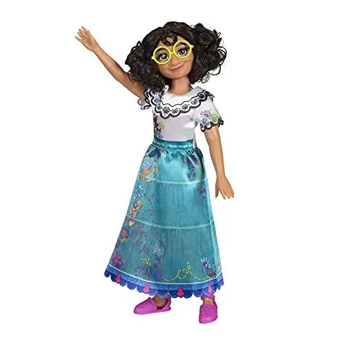 Produktbild: Disney Encanto Mode-Puppe Mirabel 26cm, bewegliche Gelenke, ausziehbares Outfit, Schuhe, Brille, braunes Haar, für Mädchen ab 3 Jahren