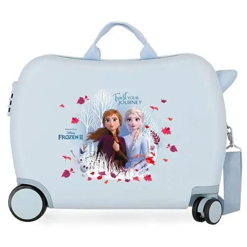 Produktbild: Disney Frozen Die Eiskönigin Trust your journey Kinder-Koffer Blau 50x38x20 cms Hartschalen ABS Kombinationsschloss 38L 2,1Kgs 4 Räder Handgepäck