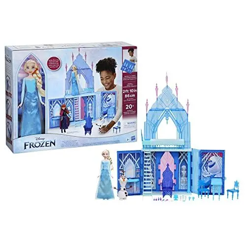 Produktbild: Disney Frozen, Palazzo di Ghiaccio di ELSA richiudibile, Bambole di ELSA e Olaf, Playset Castello, Giocattolo per Bambini dai 3 anni in su