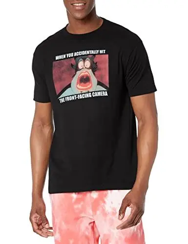 Produktbild: Disney Herren Bösewichte Ursula Camera Meme T-shirt T-Shirt, Schwarz, L