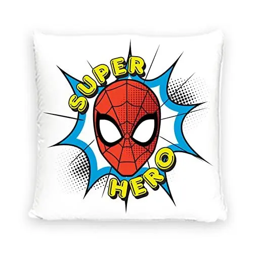 Produktbild: Disney Home Spiderman - Dekokissen mit Füllung und Reißverschluss - 40x40 cm - Wurfkissen mit Füllung, tolles Deko-Kissen für Sofa, Couch, Wohnzimmer und Schlafzimmer - weiches Kuschelkissen