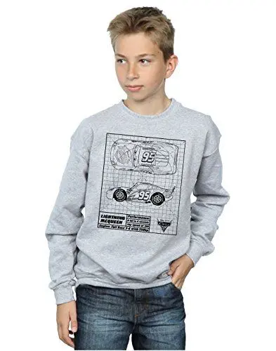 Produktbild: Disney Jungen Cars Lightning McQueen Sweatshirt 9-11 Years Sport Grey
