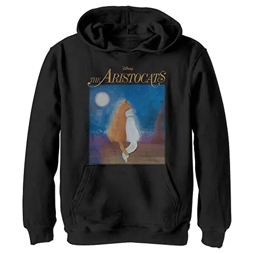 Produktbild: Disney Kids Aristocats Night Sky Stars Youth Pullover Hoodie, Black, X-Large