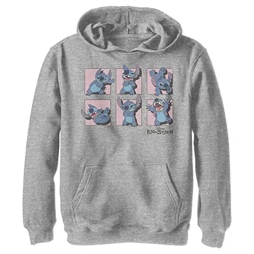 Produktbild: Disney Kids Lilo & Stitch Stitch Poses Youth Pullover Hoodie, Athletic Heather, X-Large