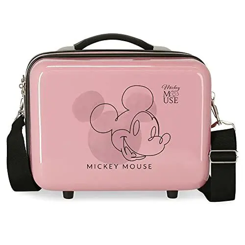 Produktbild: Disney Mickey Outline Kulturbeutel, anpassbar, mit Umhängetasche, rosa, 29 x 21 x 15 cm, starr, ABS 9,14 l