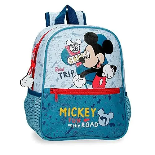Produktbild: Disney Mickey Road Trip Anpassbarer Vorschulrucksack Blau 23x28x10 cm Polyester 6.44L