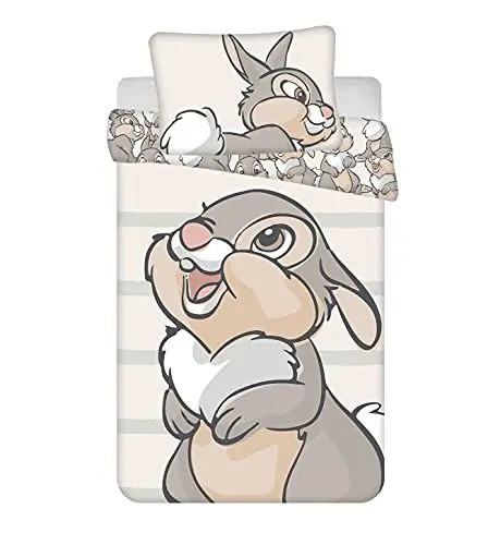 Produktbild: Disney Baby-Bettbezug Panpan Bambi, 100% Baumwolle, Bettwäsche 100 x 135 cm, Kissenbezug 40 x 60 cm