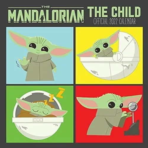 Produktbild: Disney Star Wars The Mandalorian Child Kalender 2022 – Monatsansicht Familienplaner 30 cm x 30 cm – Offizielles Lizenzprodukt