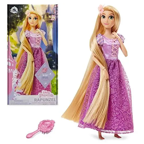 Produktbild: Disney Store Offizielle Rapunzel-Puppe für Kinder, Rapunzel – Neu verföhnt, 29 cm, vollbewegliche Puppe im Glitzerkleid mit ausgearbeiteter Haarbürste, geeignet ab 3 Jahren