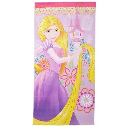 Produktbild: Disney Store Offizielles Rapunzel Strandtuch, Rapunzel – Neu verföhnt, 150 x 74 cm, Weiches 100% Baumwoll-Pooltuch, Wickeltuch mit Prinzessin