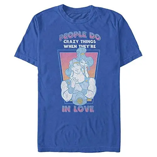 Produktbild: Disney Unisex Hercules Crazy Things Organic Short Sleeve T-shirt T-Shirt, Bright Blue, XL