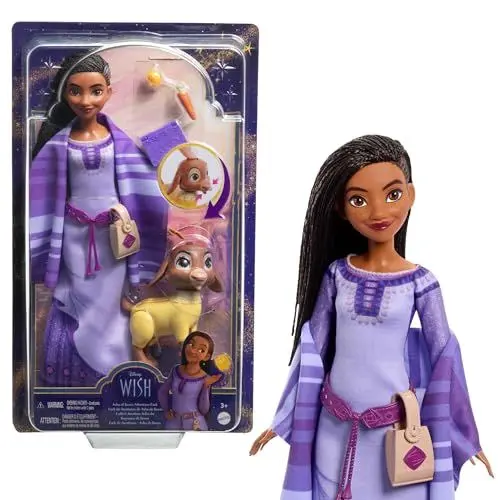 Produktbild: Disney WISH - Asha von Rosas Abenteuerpack Puppe mit ausziehbarem Kleid, Schuhen, Zubehör, langen geflochtenen Haaren für endlosen Stylingspaß, für Kinder ab 3 Jahren, HPX25