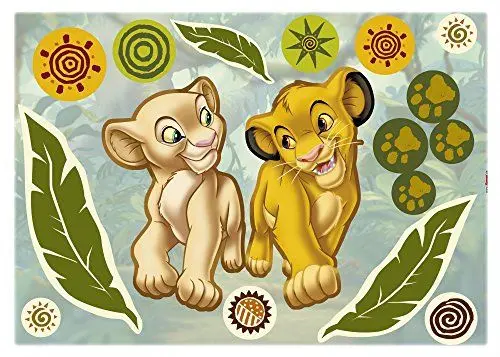 Produktbild: Disney Wandtattoo SIMBA UND NALA - 50 x 70 cm - Wandsticker, Sticker Kinderzimmer, König der Löwen, Lion King, Babyzimmer