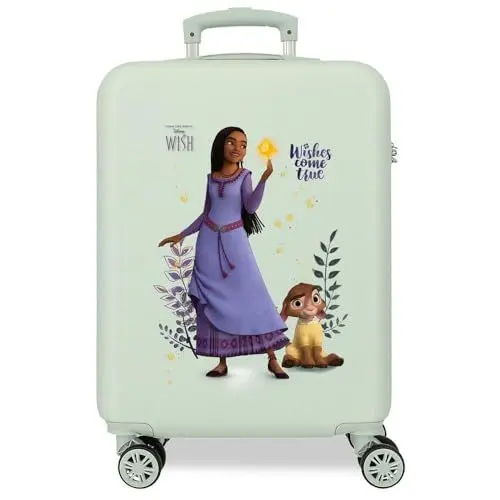 Produktbild: Disney Wishes Come True Kabinenkoffer, Grün, 38 x 55 x 20 cm, starr, ABS, Seitliche Kombination, 34 l, 2 kg, 4 Doppelrollen, Handgepäck, grün