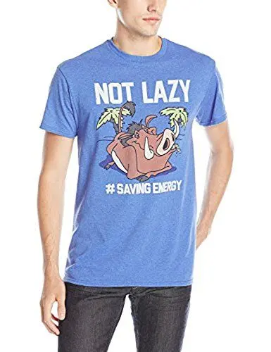 Produktbild: Disney - NOT LAZY Men's Crew neck Retro heather royal S