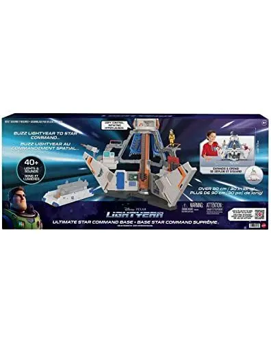 Produktbild: Disney and Pixar Lightyear Playset with Buzz Lightyear Action Figure and Vehicle Launch Ramp and Sounds, Ultimate Star Command Base ​​​