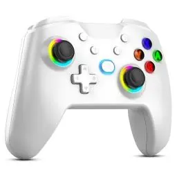 Produktbild: Diswoe Controller für Switch/Switch Lite/OLED, Pro Controller für Switch Wireless mit 7-Colour RGB LEDs, Joystick mit Metallring, Aufweckfunktion, Turbo, Gyro Axis, Einstellbare, Vibration, Screenshot