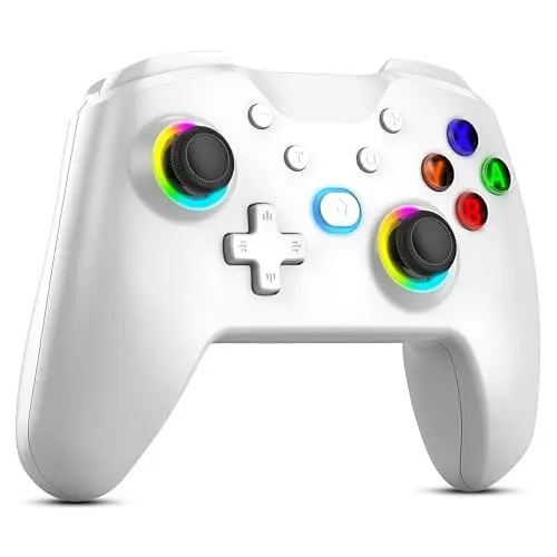 Produktbild: Diswoe Controller für Switch/Switch Lite/OLED, Pro Controller für Switch Wireless mit 7-Colour RGB LEDs, Joystick mit Metallring, Aufweckfunktion, Turbo, Gyro Axis, Einstellbare, Vibration, Screenshot