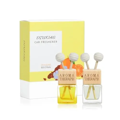 Produktbild: DIUFJAG Auto Duft Lufterfrischer - Citrus Linen Orange Zitrus Leinen Auto Parfüm Car Air Freshener 2Pcs 8ml