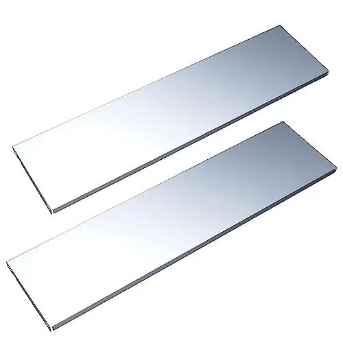 Produktbild: DIY Element STAHLFACHBODEN - Regalboden für Wandschiene und Pro-Regalträger - 800 x 250 mm, Stahl, Weißaluminium, 2 STK.