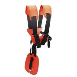 Produktbild: DIYCUT Doppelter Trimmer Schultergurt, Orange Verstellbarer Tragegurt Motorsense Gurt, Trimmergurte aus Nylon Universal, Ausgestattet mit Schulterpolster, Geeignet für Motorsense und Rasentrimmer