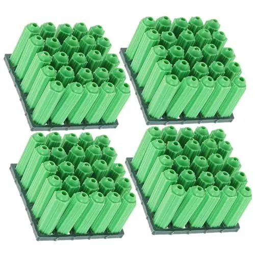 Produktbild: DIYEAH 100 Stück Kunststoff-Expansionsrohr Maueranker für Trockenbau Trockenbauanker Heavy Duty Wandanker Metall-Spreizdübel für Trockenbau robuste Wandbefestigungen Plastik Grün