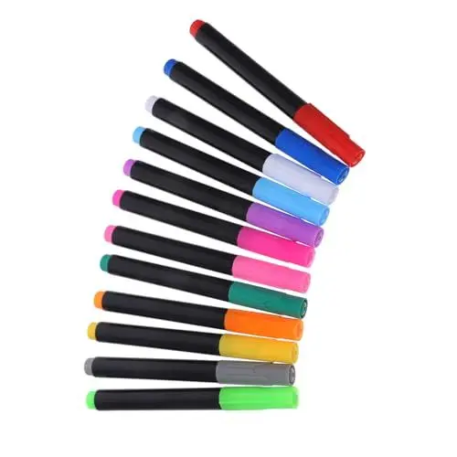 Produktbild: DIYEAH 12St schreibkladde erasable pen pastel kugelschreiber stift wegradierbar pastellkreiden Tafelmarker Textmarker Tafelstifte Neon-Trockenlöschmarker Tragbare Flüssigmarker Plastik