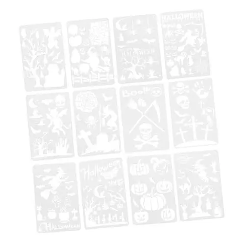 Produktbild: DIYEAH 12 Stk Halloween-Vorlage Halloween-Dekorationen im Freien Halloween-Fledermäuse halloween schablonen Halloween Vorlagen Zeichnungsvorlage Halloween-Schablone das Haustier