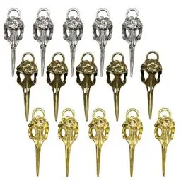 Produktbild: DIYEAH 15 StüCk/Packung 42 * 12MM VogelschäDel AnhäNger RabenschäDel Schmuck SilberanhäNger Vogelkopf Retro-Design FüR Halskette Diy Schmuck 3 Farben