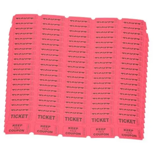 Produktbild: DIYEAH 1 Satz 1 Set Tombola Tickets Für Veranstaltungen Bingo Spiel Spendenaktionen Doppelte Tombola Preise Tickets Etiketten Tür Brettspiele Karneval Party Tickets 200 Stück