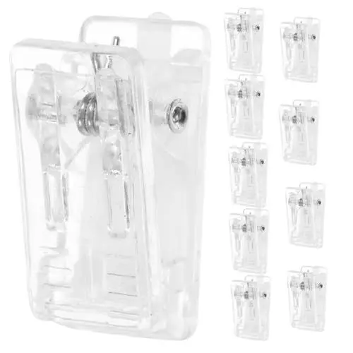 Produktbild: DIYEAH 1 Satz Ausweisinhaber Selbstklebende Abzeichenclips Chip-clips Ausweishalterrolle Kabelbinder Namensschild-clip Ausweis-clip Ausweisklammern Abzeichen-clip Abs Transparent 10st